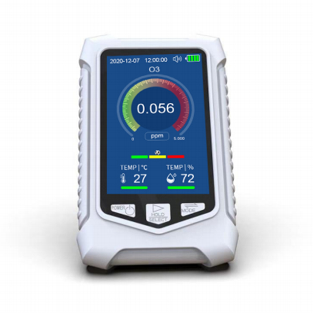 2X Analyseur d'Ozone Portable Multifonctionnel Intelligent O3 Détecteur de Gaz Capteur de Qualité de l'Air Moniteur de Pollution