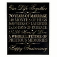 thumbnail image 1 of 70th Wedding Anniversary Wall Plaque - Our Life Together - 12x15 (Black Veneer), 1 of 1