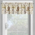 thumbnail image 4 of Ambesonne Persian Valance & Curtain, Floral Paisley Tulips, 55"x30", White Chocolate Umber, 4 of 6