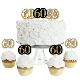 Decoration Gateau Anniversaire 60 Ans Happy Birthday 60Th Cake Topper  Anniversaire Gâteau Topper Avec Étoile Gâteau Pour 60E[u3183] - Cdiscount  Maison