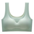 thumbnail image 2 of Sujetador deportivo de seda de hielo de talla grande sin costuras para dormir, sin aros de acero, ropa interior sin costuras para mujer, 2 of 5