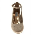 thumbnail image 2 of Badgley Mischka Girls Low Heeled Dress Shoes. (Little Kids Big Kids), Rose Gold, Size: 3, 2 of 6