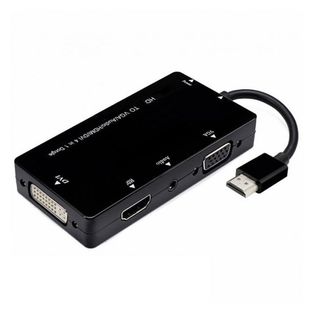4-in-1 HD Media Adapter, Smart Video Splitter for PC & Monitor