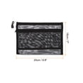 thumbnail image 2 of Uxcell Mesh Zipper Bags A5 Nylon Makeup Pouches Dual Zipper Bag, Black 4 Pack, 2 of 5