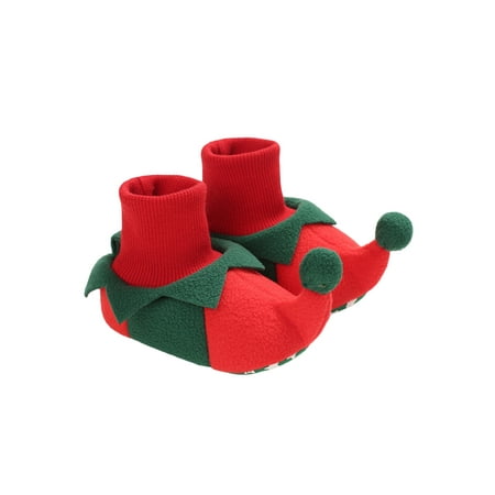 

Jkerther Christmas Baby Boys Girls Shoes Cartoon Home Crib Shoes Learning Walking Shoes First Walkers