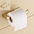 thumbnail image 2 of Portarrollos De Papel Higiénico Medio Abierto, Material De Latón Montado En La Pared Conveniente Portarrollos De Un Solo Riel Para Papel Higiénico, Dorado, 2 of 5