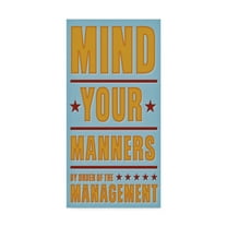 Trademark Fine Art 'Mind Your Manners' Canvas Art by John W. Golden
