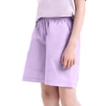 thumbnail image 6 of ATOGUTA Girls Running Shorts Lightweight Running Shorts for Teen Girls Kids Sports Active Short with Pocket and Elastic Size 4T-16, Purple, 6 of 6