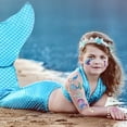 thumbnail image 4 of 4 Sheets Glitter Temporary Tattoos for Kids, Mermaid Unicorn Fake Tattoos for Birthday Party Favors Supplies Party Goodie Bag Stuffers, 4 of 6