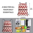 thumbnail image 2 of Vsdgher Love Drawstring Backpack Water Resistant String Bag Sports Sackpack Gym Sack for Men Women, 2 of 6