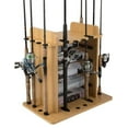 thumbnail image 1 of Rush Creek Creations 38-2002 14 Fishing Rod Rack with Four Bait Bin Storage, 1 of 1
