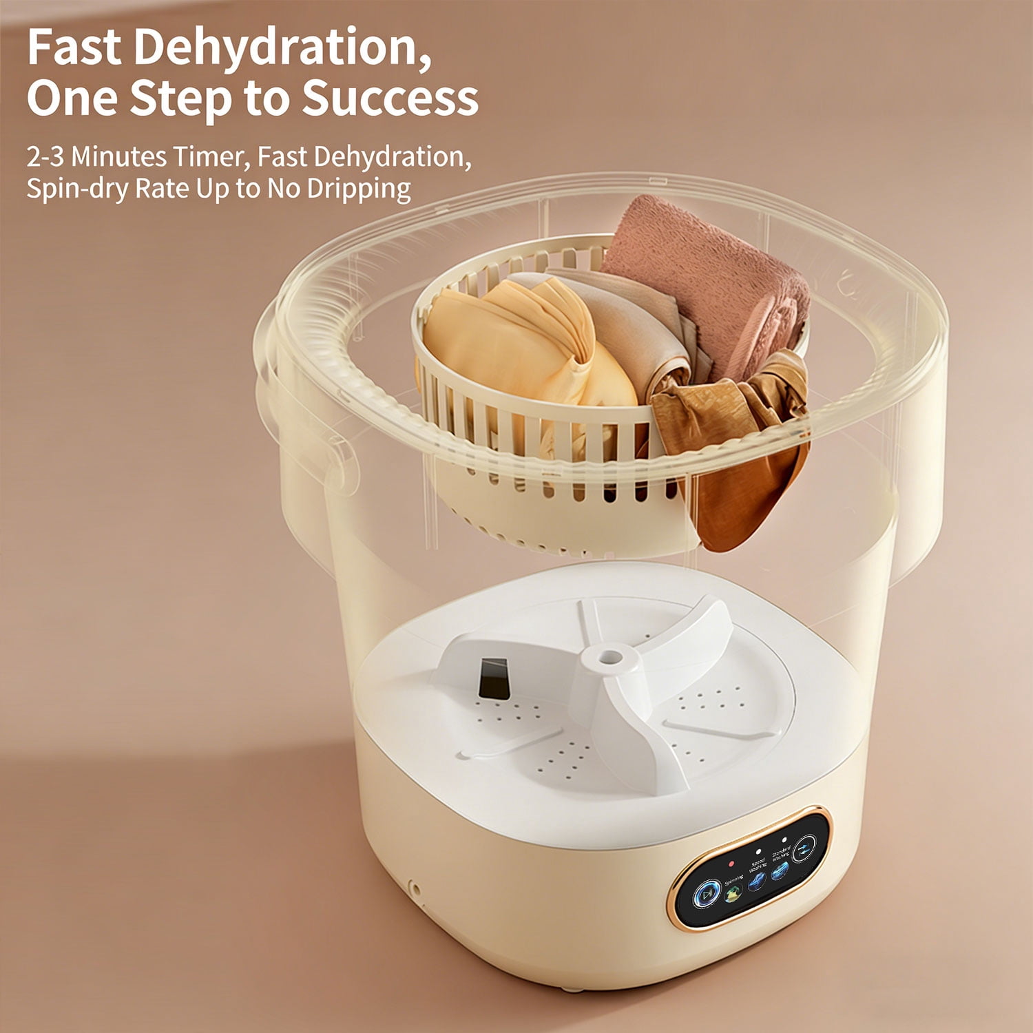 Neliangia Portable Washing Machine – Foldable Mini Washing Machine 17L Compact Washer with Spin Dryer, Lightweight Design for Apartments, Dorms, Travel, RV – Ideal for Underwear, Baby Clothes, Socks