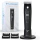 thumbnail image 1 of HUMMINGBIRD MK4 Cortadora de vello corporal eléctrica para hombres - Kit de afeitadora corporal para privados Afeitadora impermeable para áreas de difícil acceso Pantalla LED recargable USB-C y base d, 1 of 3
