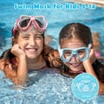 thumbnail image 2 of 2 Pack Kids Swim Goggles Diving Mask for Youth 5-14, Tempered Glass Lens 180° HD View with Nose Cover for Pool Beach, 2 of 6