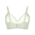 thumbnail image 6 of Bras for Women Wirefree New Women No Wire Bras Everyday Breathable Bra Comfortable Convenient Daily Bra Soft Support Push up Bralettes Padded Seamless Bra Plus Size Comfort Bra Green, 6 of 9