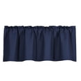thumbnail image 2 of Blackout Valance Curtains Waterproof Soft Rod Pocket Valance for Kitchen and Bathroom Window Room Darkening Valances for Bedroom Navy L, 2 of 4