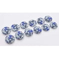thumbnail image 7 of IBA Indianbeautifulart Blue 25 Mm Watercolor Flower Shirting Printed Canvas Fabric Buttons Round 2 Hole&nbsp;Decorative Buttons For Sewing Crafting Pack Of 50, 7 of 7
