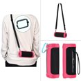 thumbnail image 2 of Pochette de Transport en Silicone avec Mousqueton Étui de Protection Étanche pour Haut-Parleur Sangle Réglable Portable pour JBL Flip 6/Flip 5 Rose Rouge, 2 of 6