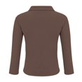 thumbnail image 5 of HLKJKLS Long Sleeve Shirts For Women Solid Color Long Sleeve Collar Slimming Base Shirt Cotton Spring Winter Casual Brown M-4Xl, 5 of 9
