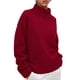 thumbnail image 1 of Suéter PRETTYGARDEN Cuello Alto Tejido Grueso Rojo XL, 1 of 5