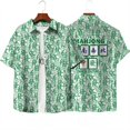 thumbnail image 1 of Blouses Graphiques Hip Hop Mahjong Rouges Imprimé 3D pour Hommes Vêtements Décontractés Manches Courtes Mode Urbaine Garçon Col Rabattu, 1 of 5