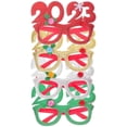 thumbnail image 4 of 4Pcs Novelty Christmas Eyeglasses Photo Booth Props Designed For New Year Celebration Adornment, 4 of 4