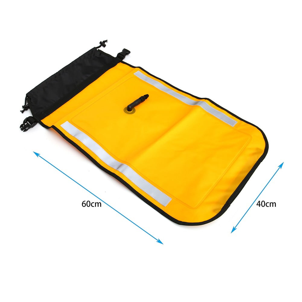 CENL Nylon Inflatable Paddle Floating Bag Luminous Yellow for Kayak and Rubber Boats