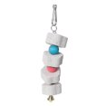 thumbnail image 1 of Multi-Colored Birdcage Toy with Cinerite Stone String for Parrots and Large Cages 12.5 inches, 1 of 4