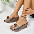 thumbnail image 5 of Women's Plus Size Spring/summer Fashion Flower Fish Mouth Beach Chunky Heels Sandals Sandals for Women Gray 41, 5 of 8
