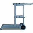 thumbnail image 6 of Janitor's Cart, Plastic, 4 Shelves, 1 Bin, 19" x 45" x 39", Gray | Bundle of 2, 6 of 8