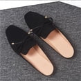 thumbnail image 2 of Women's Spring Autumn Closed Toe Flat Mule Shoes with Bow Design, 2 of 5
