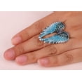 thumbnail image 2 of Angel Wing Stretch Rings for Women Fit Finger Size 6.5 to 9 Rhinestone Silk Scarf Holders, 2 of 5