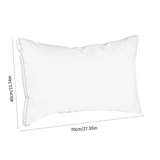 Almohada Cool Hotel Quality con fuelle para dormir 1 unidad Almohada blanca para cama para quienes duermen boca arriba, boca abajo o de lado con relleno de fibra de poliéster 15.74x27.5in Almohada de