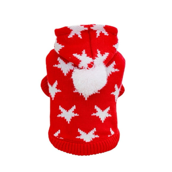 Autumn Winter Dog Comfortable Sweater Hoodie Star Print Pet Puppy Coat for Small Medium Dogs