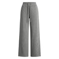 thumbnail image 5 of Zysthvn Summer Comfy Pants for Women High Waisted Wide Leg Sweatpants Casual Trousers for Women Loose Solid Drawstring Pants, 5 of 5