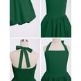 thumbnail image 7 of IBTOM CASTLE Kids Girls Halter Bubble Ruffle Dress Summer Sleeveless A-line Solid Color Midi Dress Elegant Formal Prom Gown Green, 7 of 7