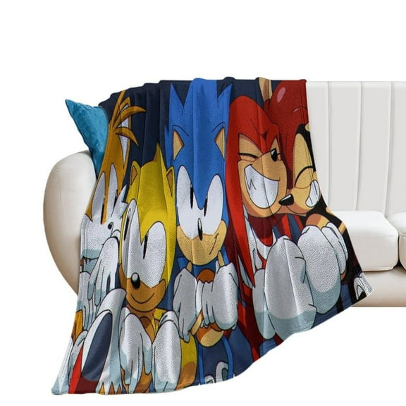 Sonic Mania Plus - Official Trailer. Sonic The Hedgehog Luxury Flannel Blanket - Super Soft Anti-Static Plush Warm Blanket for Sofa Bed - Extra Large Cozy Blanket for Men and Women, Home Decor Gift.