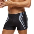 thumbnail image 3 of ZQUUVOU Men's Swim Jammers Quick Dry Breathable Athletic Swim Trunks Square Leg Lightweight High Stretch Beach Shorts Black, 3 of 6