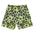 thumbnail image 7 of FORMRS Boys Swim Trunks Quick Dry Mesh Lining Beach Boardshorts, Sizes XS-XL, Green Floral Leopard Pattern, 7 of 7