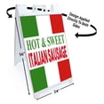 thumbnail image 2 of Hot & Sweet Italian Sausage (24" X 36") Standard A-Frame Signicade, Includes Decal Applied To Stand, 2 of 4