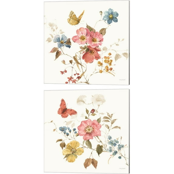 Great Art Now Countryside A by Lisa Audit 2 Piece Canvas Art Set Each 14"W x 14H"