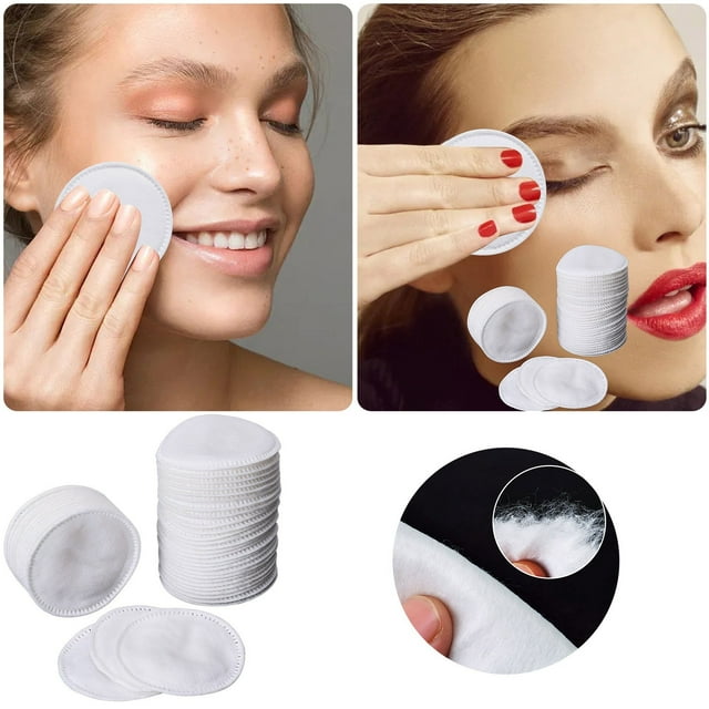 WIFKLSIIPG Disque de Coton Rond Disque de Coton Démaquillant Disque de Coton Nettoyant Compresse Humide Démaquillant 100 Pcs