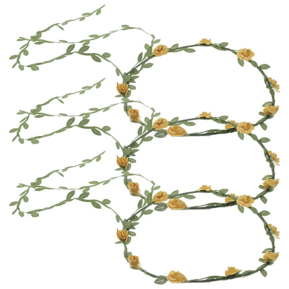 MLINS 3pcs Leaf Hair Wreath Flower Crowns Flower Hair Wreath Bride Leaf Crown Headbands