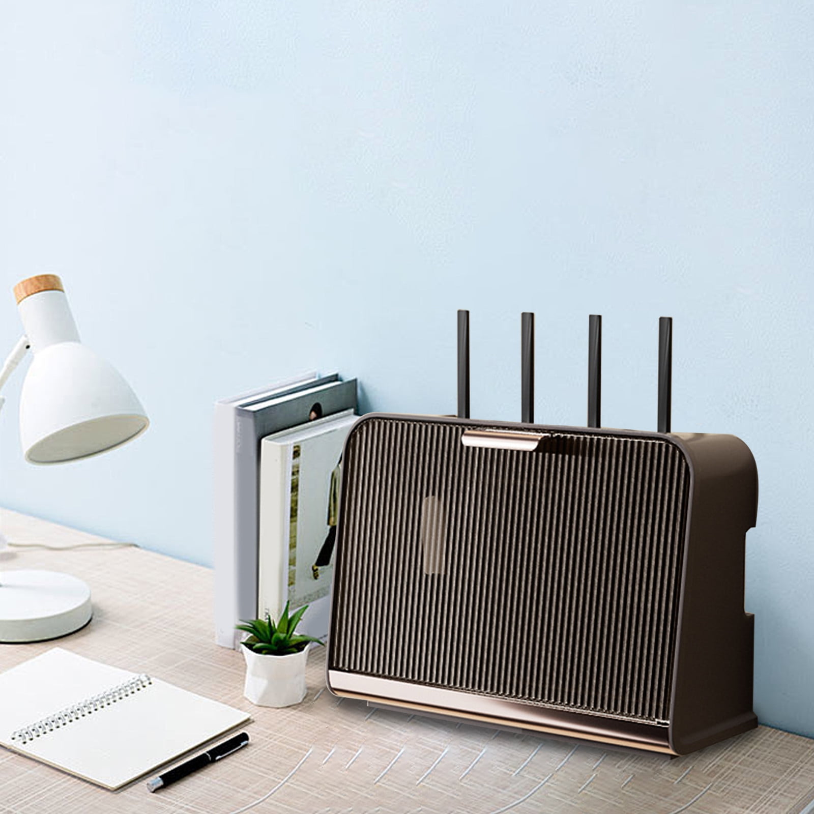 Wooden Wireless Router Storage Box Router Shelf Modem Cable Router Cover Organized Power Strip Cable Management Hider Rack Need Assembly