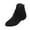 Black, variant on Black Women'S Casual Ankle Boots Tassel Pointed Toe Thick Bottom Low Heel Solid Color Comfortable Short Boots Winter Fashion Versatile Everyday Wear