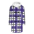 thumbnail image 4 of LIaqionyy Womens Plaid Flannel Jacket Casual Button down Long Lightweight Coat Winter Outerwear Fall Clothes, 4 of 7