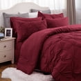 thumbnail image 2 of Juego de edredón Bedsure King Size rojo oscuro con 7 piezas, 2 of 9