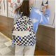 thumbnail image 2 of Checkered Backpack Gingham School Bags Back to School Supplies for Students (Multicolor), 2 of 5