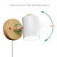 thumbnail image 5 of Accesorios de iluminación de pared Pantalla de lámpara Pantalla de lámpara de candeliere, Soporte direccional interior ajustable para cocina Vestíbulo Interruptor de cremallera negro Colco Pantalla de lámparas de pared, 5 of 8