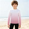 thumbnail image 2 of JAJAHO Girls Boys Rash Guard Swim Shirt For Kids 3-14Y Raglan Long Sleeve Sun Protection Shirts Athletic Rashguard, 2 of 6